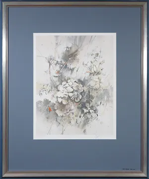 Gabriele Mierzwa - Litho, Bloemencompositie - Ingelijst kopen? Bied vanaf 1!