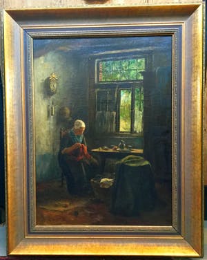 Jacobus Franciscus Brugman - C3059, bordurend meisje in interieur kopen? Bied vanaf 125!