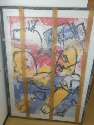 Herman Brood - Hondje - zeer grote zeefdruk 84/150 kopen? Bied vanaf 300!