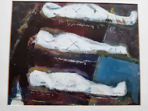 Astrid Engels - Olieverf op papier, Titel, "Egyptenne XXVI kopen? Bied vanaf 40!