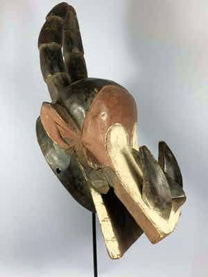 Senufo - 200607 - Tribal used African Senufo Helmet mask - Iv. Coast. verkocht voor € 35!