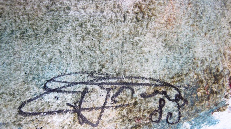 Jo Gijsen - gouache in baklijst titel: elkaar kopen? Bied vanaf 89!