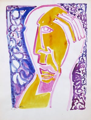 Joe Wols - Lot van drie aquarellen, Figuren kopen? Bied vanaf 1!