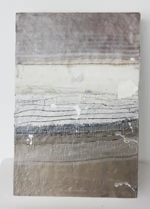 Buy Ron van der Werf - Uniek werk in gemengde techniek op hout / wandobject, Zonder titel? Bid from 125!