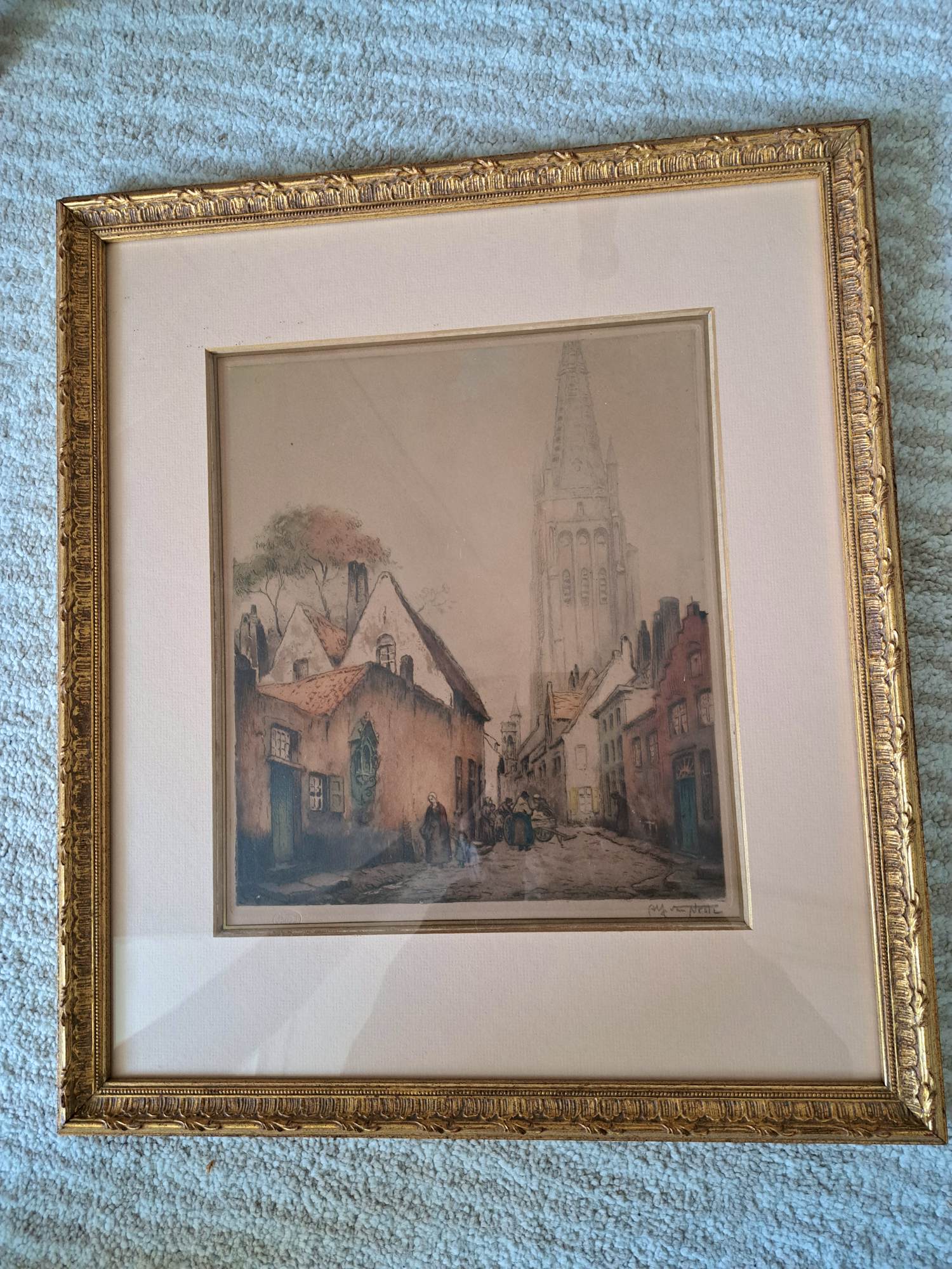 Alfred van Neste - Gezicht op de Onze-Lieve-Vrouwekerk te Brugge kopen? Bied vanaf 40!