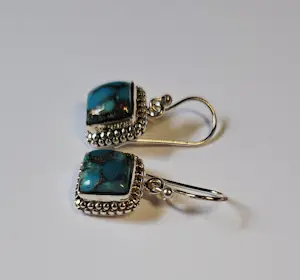 NieuweZilveren Tijdloze blauw koperen turkoois oorbellen kopen? Bied vanaf 65!