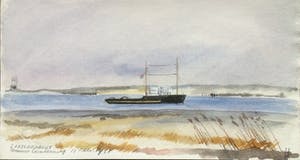 Han Krug - Aquarel "Zeesleepboot Nieuwe Waterweg" 1951 kopen? Bied vanaf 25!