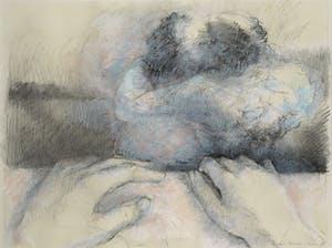 Connie Koning-van Dam - Pastelkrijt, Afstand - Ingelijst kopen? Bied vanaf 20!