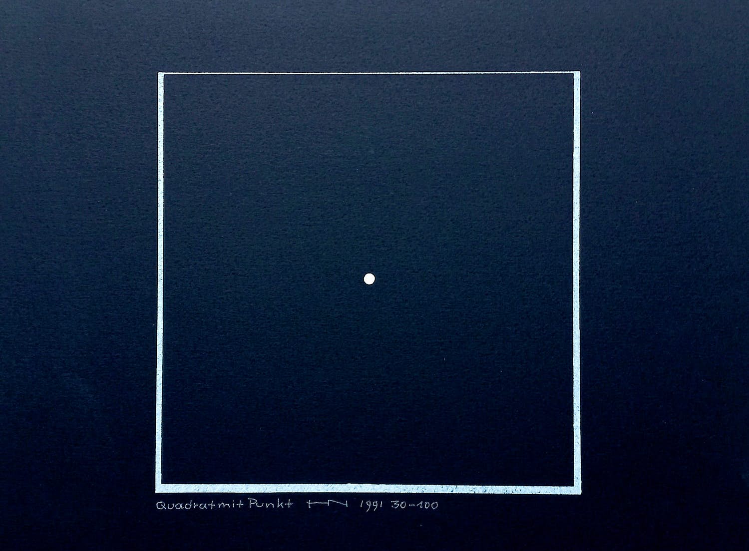 Heinrich Neuy - Quadrat mit Punkt, zeefdruk verkocht voor € 50!