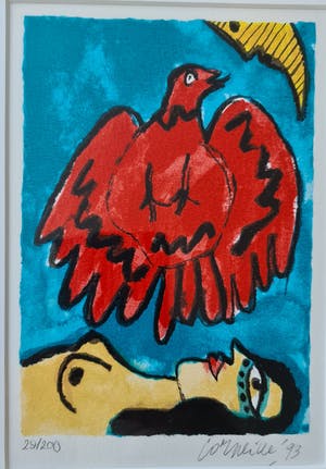 Corneille - zonder titel - gesigneerd - 200 ex - ingelijst kopen? Bied vanaf 1!