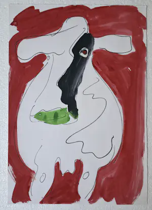 Peter Diem - 2 originele koeien op papier -1993 kopen? Bied vanaf 175!