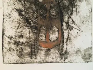 Anton Heyboer - Ets - geen lijst, wel op harde achtergrond kopen? Bied vanaf 75!