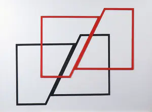AcheterIlona Kósa - Zeefdruk op hardboard en plexiglas, Variatie A.F. - Ingelijst? Enchérissez de 1!