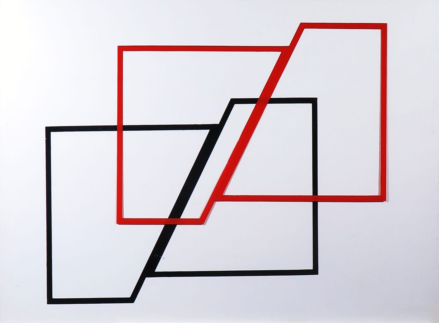 Ilona Kósa - Zeefdruk op hardboard en plexiglas, Variatie A.F. - Ingelijst kopen? Bied vanaf 1!