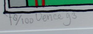 Cecile de Bruijn - ingelijste zeefdruk: Le chat d 'Arnold Schoenberg - 1993 kopen? Bied vanaf 40!