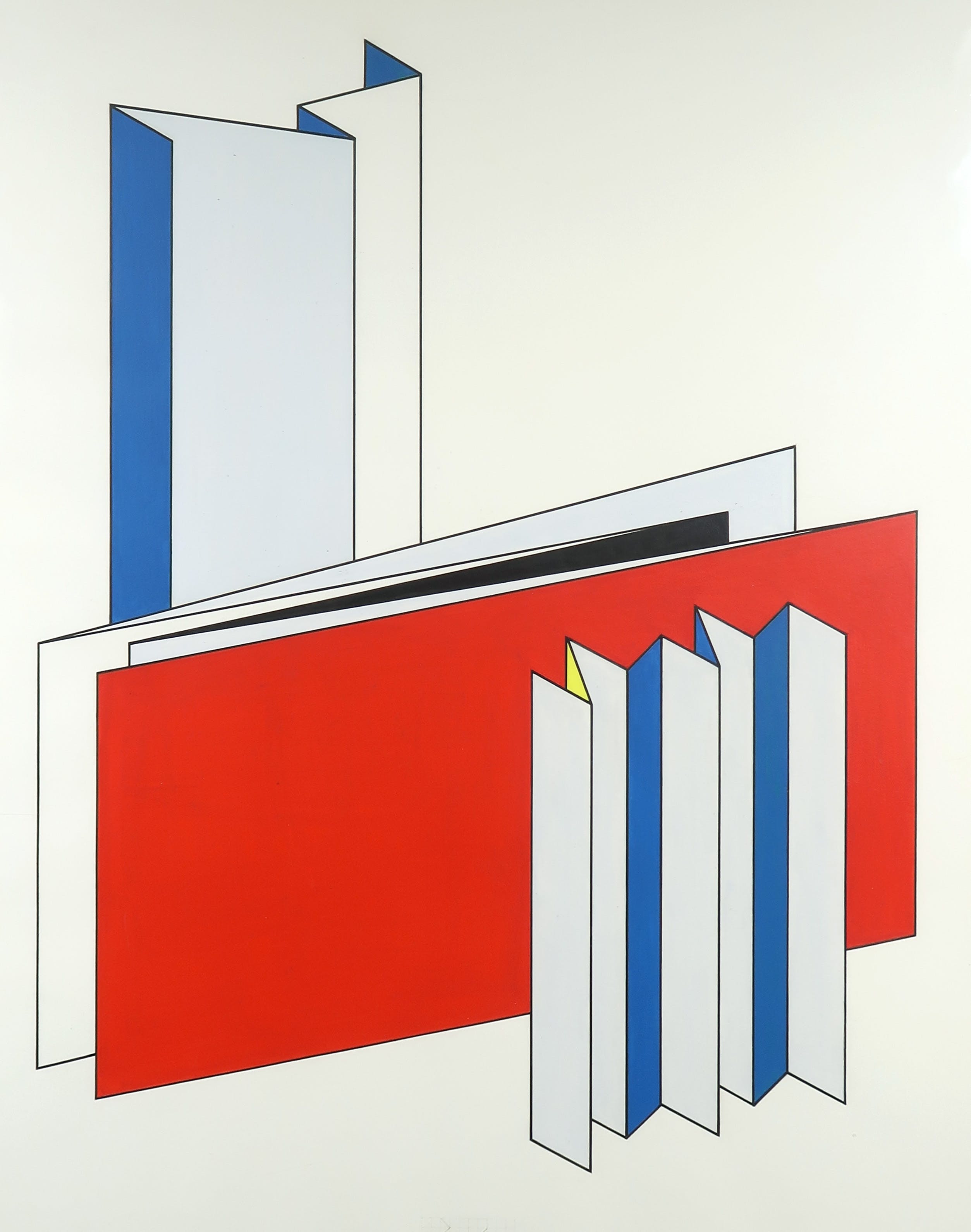 Wim Smits - Acryl op papier, Statue for Barnett Newman - Ingelijst kopen? Bied vanaf 130!
