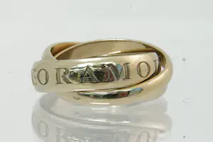 77 - Exclusieve originele 18krt wit-gouden Cartier "trinity" ring - 3 delig kopen? Bied vanaf 600!
