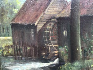 Niet of onleesbaar gesigneerd - Opwettende watermolen. kopen? Bied vanaf 1!