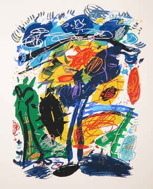 Kees Salentijn - Zeefdruk, Hommage aan Van Gogh IV verkocht voor € 50!