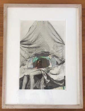 Miguel Ybanez - Gesigneerde Collage uit 1983 - 85/90 - Modern ingelijst kopen? Bied vanaf 65!
