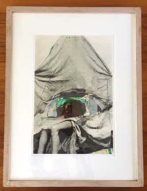 Miguel Ybanez - Gesigneerde Collage uit 1983 - 85/90 - Modern ingelijst verkocht voor € 65!