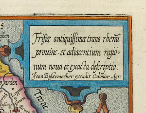 Matthias Quad von Kinkelbach - Handgekleurde kopergravure, Frisiae antiquissimae trans Rhenum prouinc. kopen? Bied vanaf 100!