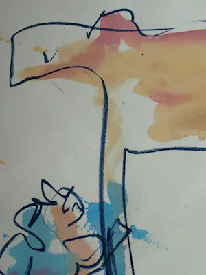 Anton Heyboer - Acryl en pastel , 2 Vrouwen & het Dier – 107 x 79 cm. kopen? Bied vanaf 150!