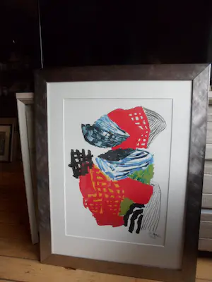 Karel Appel - Litho, Thought's Boomerang, ingelijst. kopen? Bied vanaf 175!