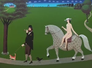 Willem Westbroek - Walking the cat (portrait of the mayor André van der Louw) kopen? Bied vanaf 75!