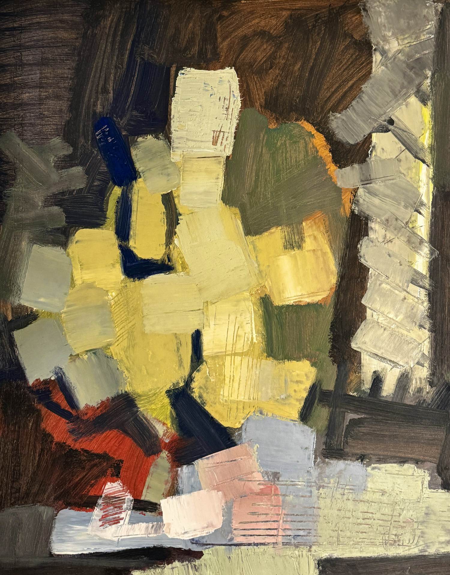 Rene Mels - Wunderschöne, farbenfrohe abstrakte Komposition, um 1958 kopen? Bied vanaf 500!