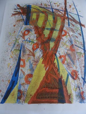 Cor de Jong - Litho. Titel, "Beweging ". kopen? Bied vanaf 35!