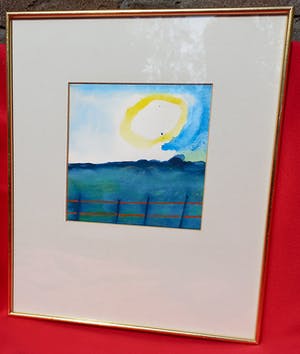 AcheterHarrie Gerritz - Zonnig landschap, aquarel (ingelijst)? Enchérissez de 100!