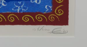 Jacques Tange - Zeefdruk, Tango Dinner - Ingelijst kopen? Bied vanaf 60!