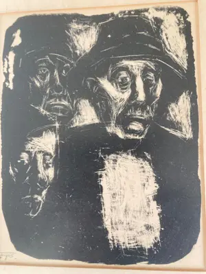 Ferenc Gogos - portret 3 mannen kopen? Bied vanaf 40!
