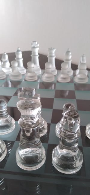 Curiosa - Glazen schaakspel, mat en helder glas kopen? Bied vanaf 60!