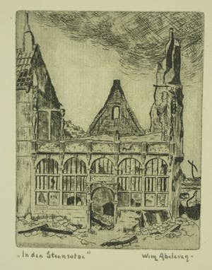 Wim Abeleven - 10 etsen Middelburg 17 mei 1940 kopen? Bied vanaf 75!