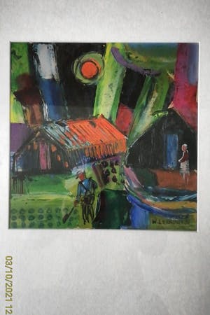 Ward Lernout - LANDSCHAP MET RODE ZON kopen? Bied vanaf 195!