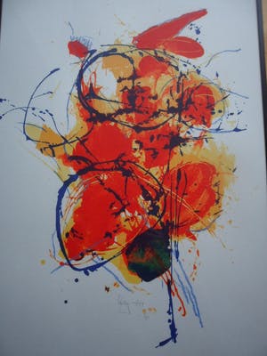 Buy Arty Grimm - Zeefdruk, Abstracte compositie - Ingelijst? Bid from 50!