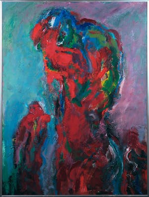 Franscz Witte - Acryl op karton, Samen - Ingelijst kopen? Bied vanaf 35!