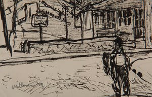 Joop Willems - Bij Avignon - 1949 - inkt op papier - BKR Amsterdam kopen? Bied vanaf 20!