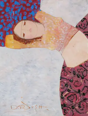 Mohaier Dariush - Acryl op paneel, Vrouwfiguur kopen? Bied vanaf 40!