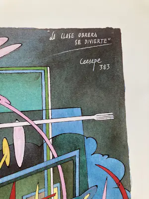 Carlos Ceesepe - Affiche Expositie Galerie Lambiek , La clase obrera - 1990 kopen? Bied vanaf 80!