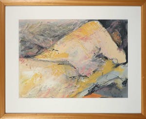 Jet Rotmans - Gemengde techniek op papier, Slapend naakt - Ingelijst kopen? Bied vanaf 35!