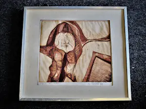 Niet of onleesbaar gesigneerd - Intrigerende unica (1/5) ETS "inhoud van haar" -1969- gesigneerd kopen? Bied vanaf 1!