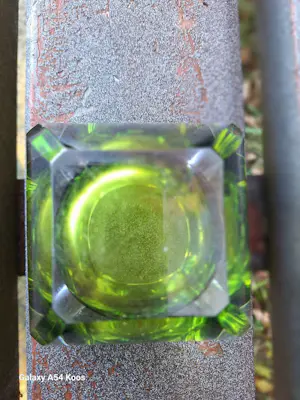 Val-Saint-Lambert - groene kristallen asbak kopen? Bied vanaf 20!