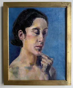 Jannetje Prins - Olieverf op doek | 'Portret van een jonge vrouw' | 1932 kopen? Bied vanaf 250!