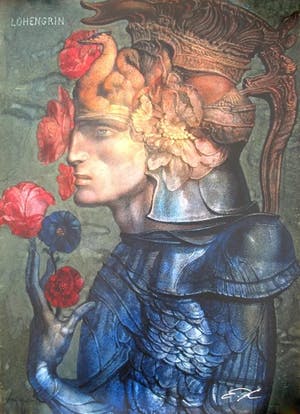 Ernst Fuchs - Lohengrin - Handgesigneerde lithografie kopen? Bied vanaf 1!