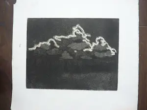 Margriet Snel - 7 etsen met figuren in landschappen kopen? Bied vanaf 50!