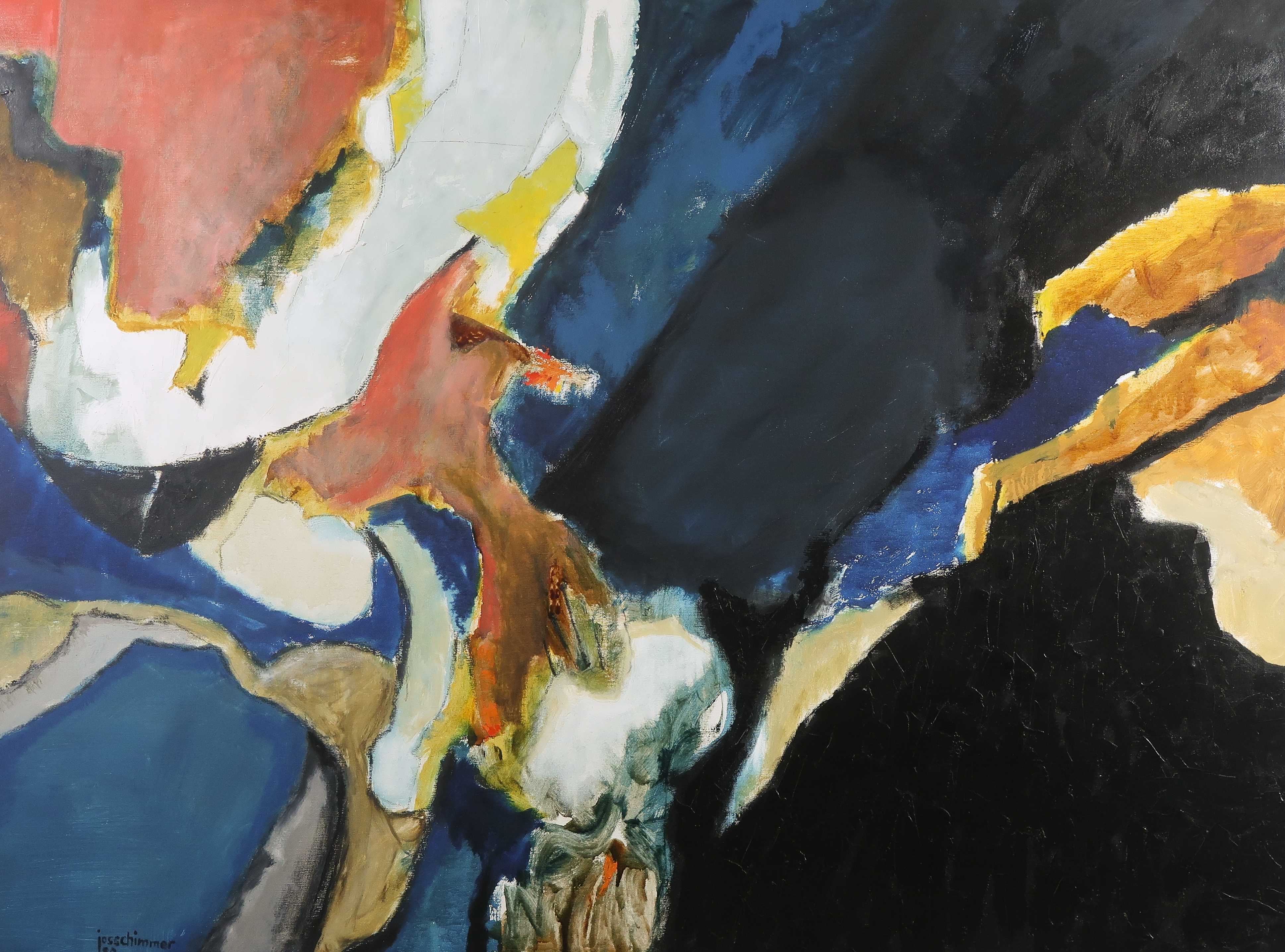 Jos Schimmer - Olieverf op doek, Abstracte voorstelling - Ingelijst (Zeer groot) kopen? Bied vanaf 350!