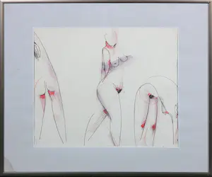 Menno Meijer - Lot van vier ingelijste originele werken op papier kopen? Bied vanaf 1!